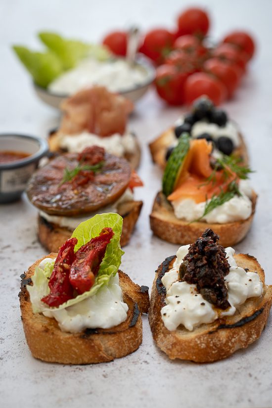 Cottage Cheese Toasts with Tasty Toppers