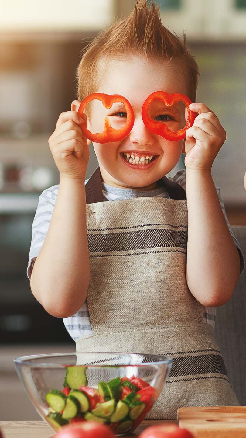 Nutrition for Children Short Course: Boy Preparing Vegetables