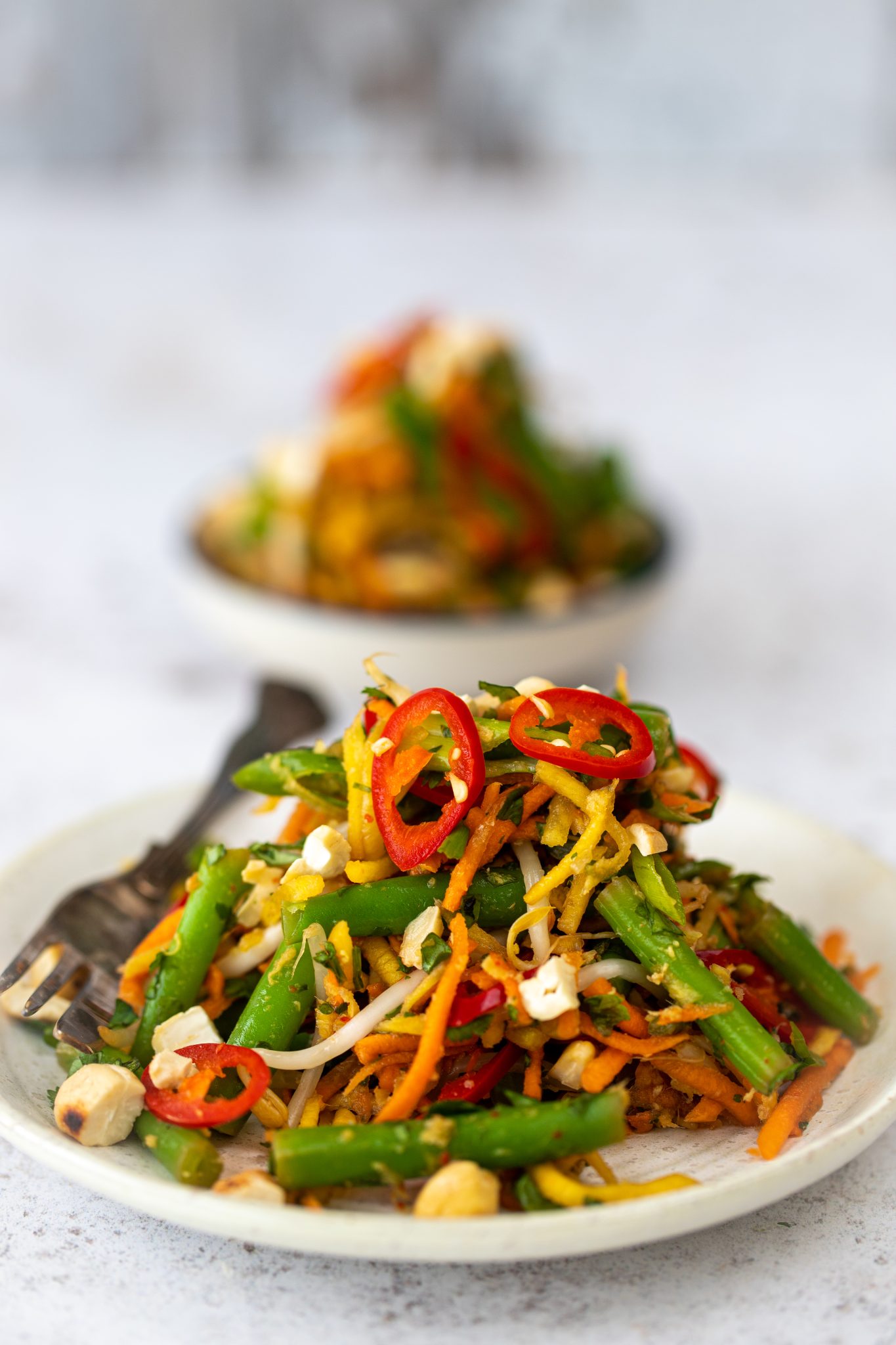 Thai Bean, Carrot and Beansprout Salad