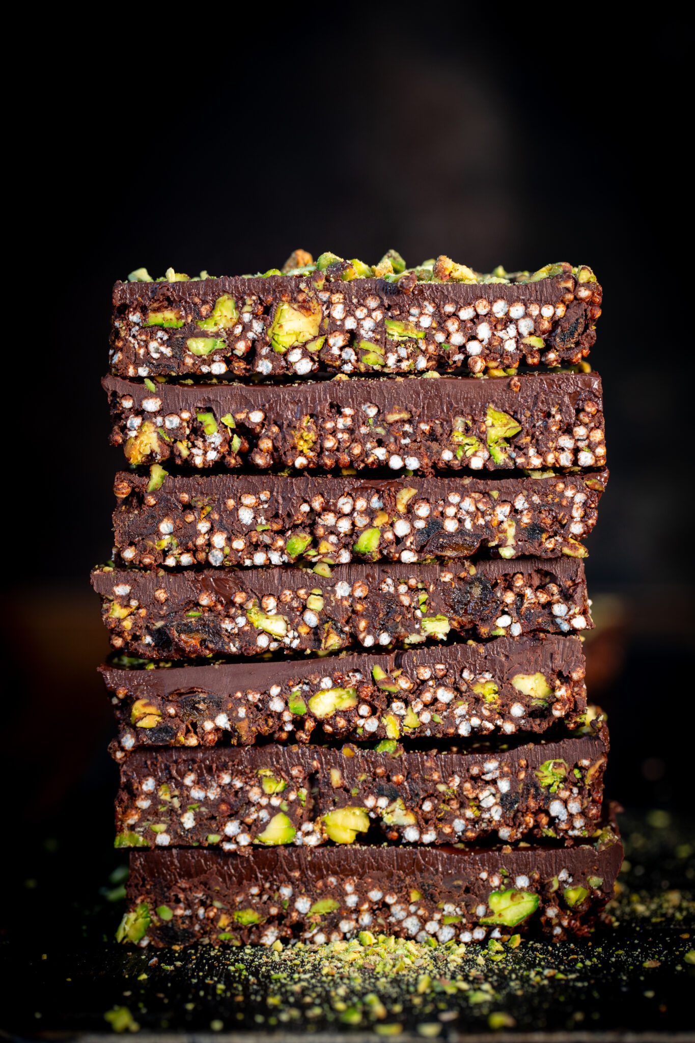 Quinoa and Pistachio Chocolate Fingers